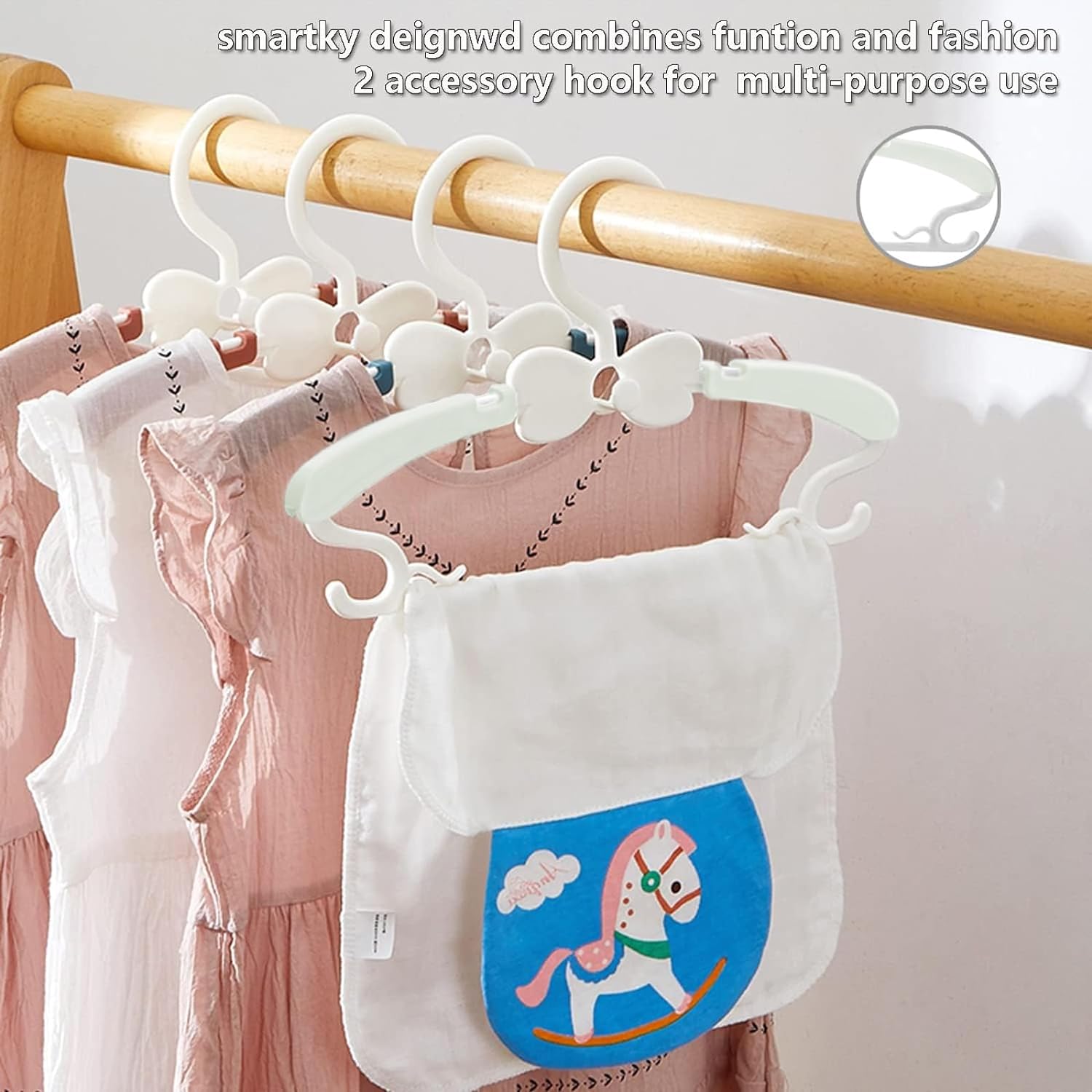 Baby Hangers, Baby Clothes Hangers, Adjustable Baby & Kids Hangers, Hangers -Pack of 20 Baby Hangers, Baby Clothes Hangers, Adjustable Baby & Kids Hangers, Hangers -Pack of 20